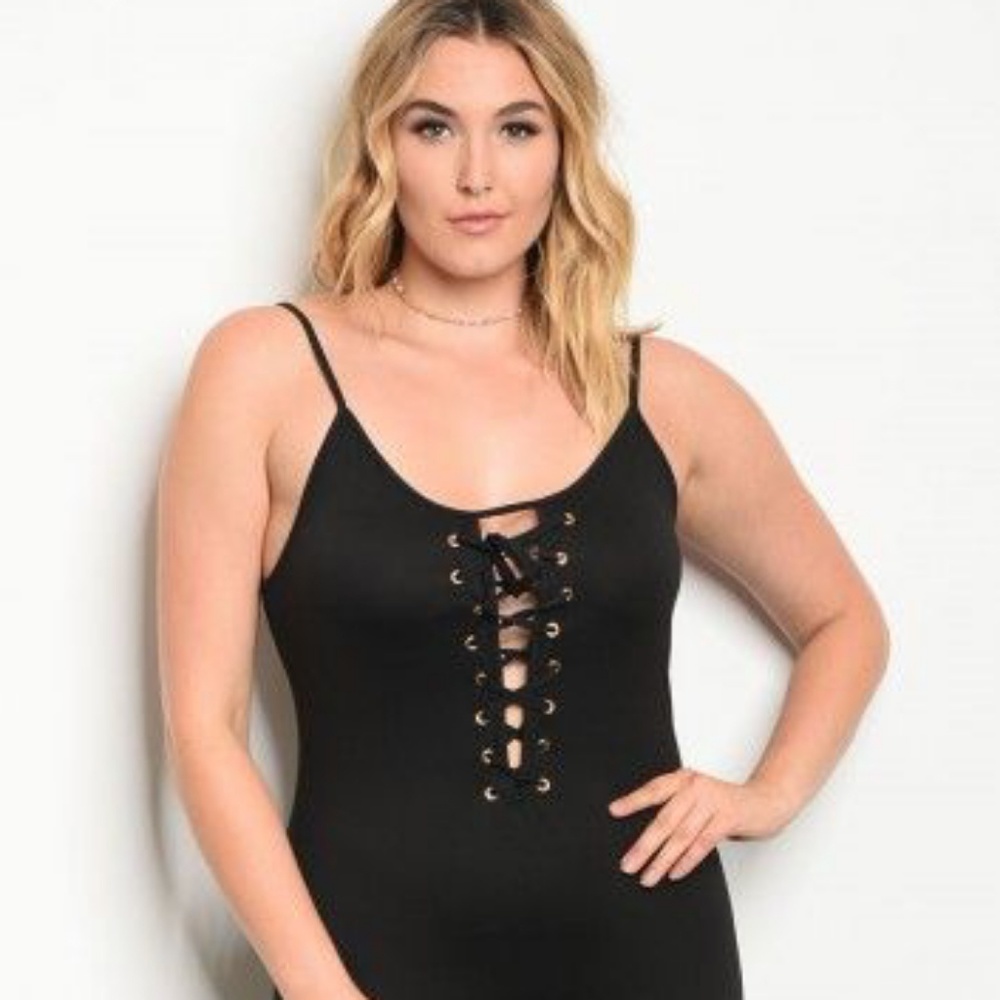 Black Plus Size Jumpsuit - Picture 3 of 3